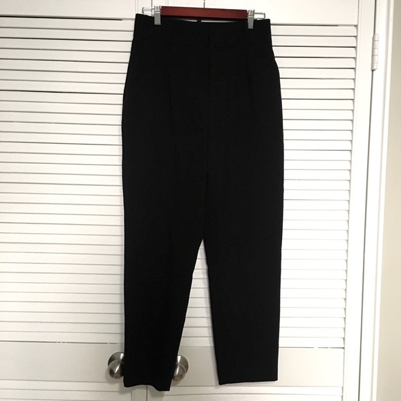 Zara Basics High waisted black trousers - Picture 1 of 3